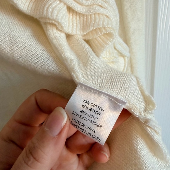 Cozy Cream Ruffle Sweater - Picture 3 of 4